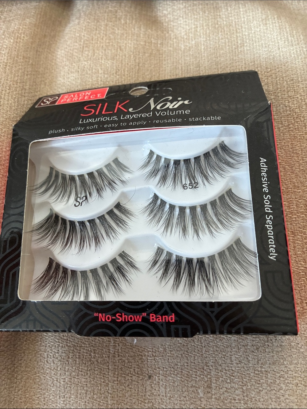 Salon Perfect Silk Noir Black Layered False Eyelashes - 3 Pairs